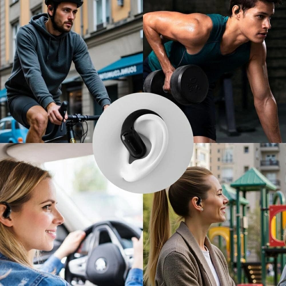 4smarts SkyBuds OWS Open-Ear Bluetooth-Kopfhörer mit KI-Bildschirm Schwarz - 10