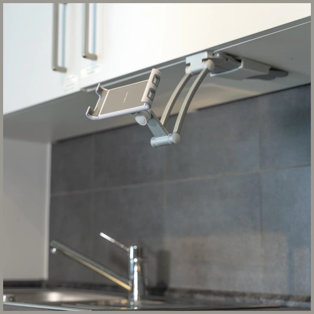 Uchwyt kuchenny 4smarts ErgoFix H7 do tabletów i smartfonów srebrny - 11