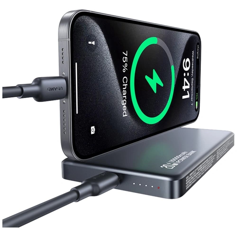 USAMS CY Serie CD242 Powerbank 10000mAh 20W Magnetische Drahtlose tarnen - 4