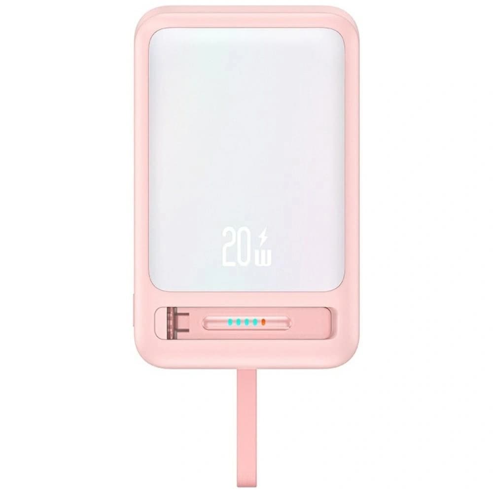 USAMS XM Serie CD219 Powerbank 10000mAh Magnetisch Kabellos rosa - 1