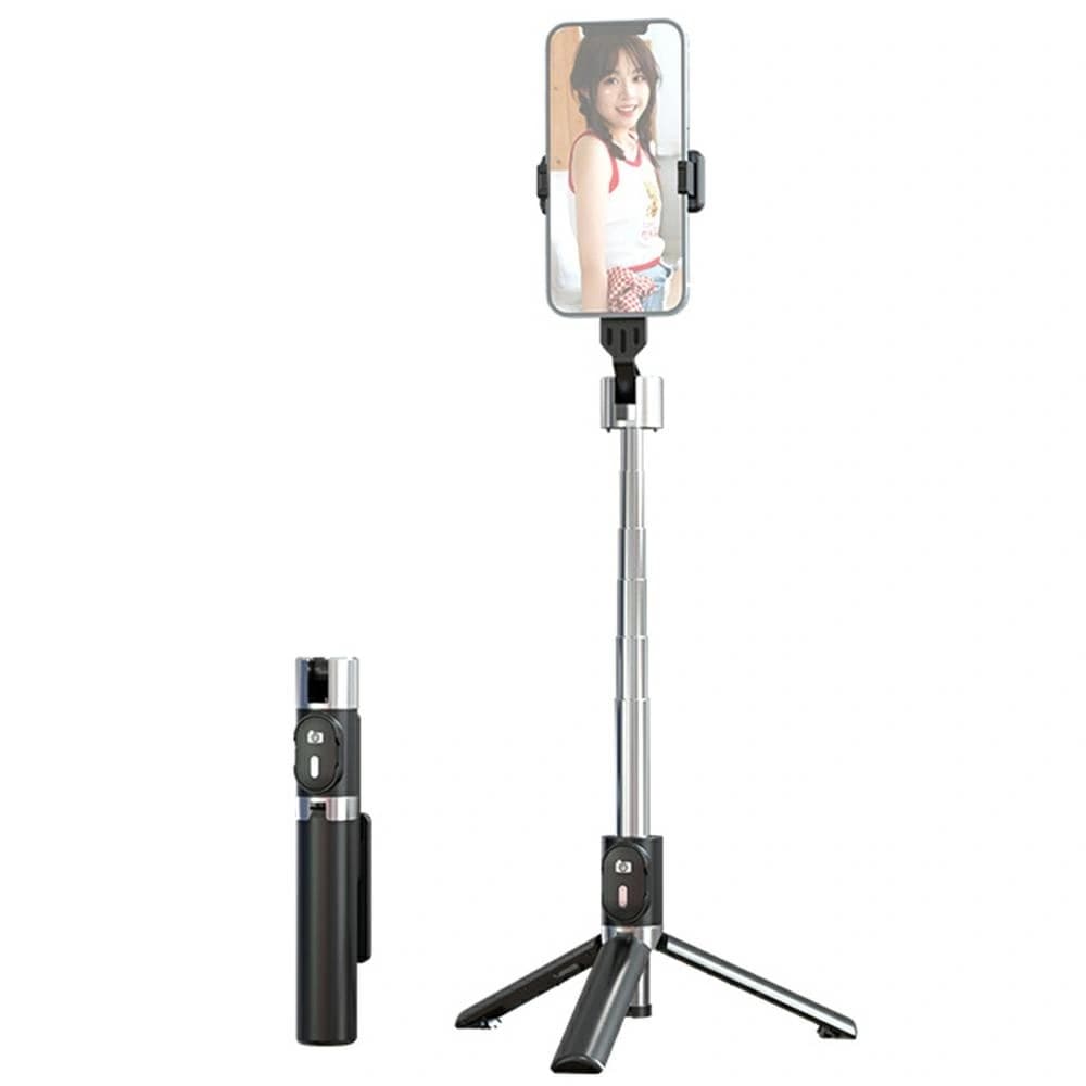 USAMS ZB324 Mini Wireless Selfie-Stick Schwarz - 1