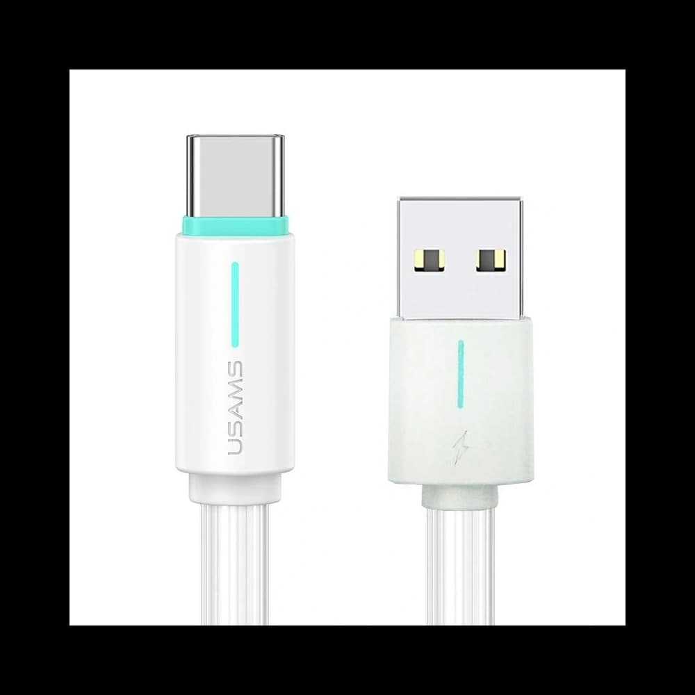 USAMS YU Series US-SJ732 USB-A / USB-C Cable 3A 1m White - 1