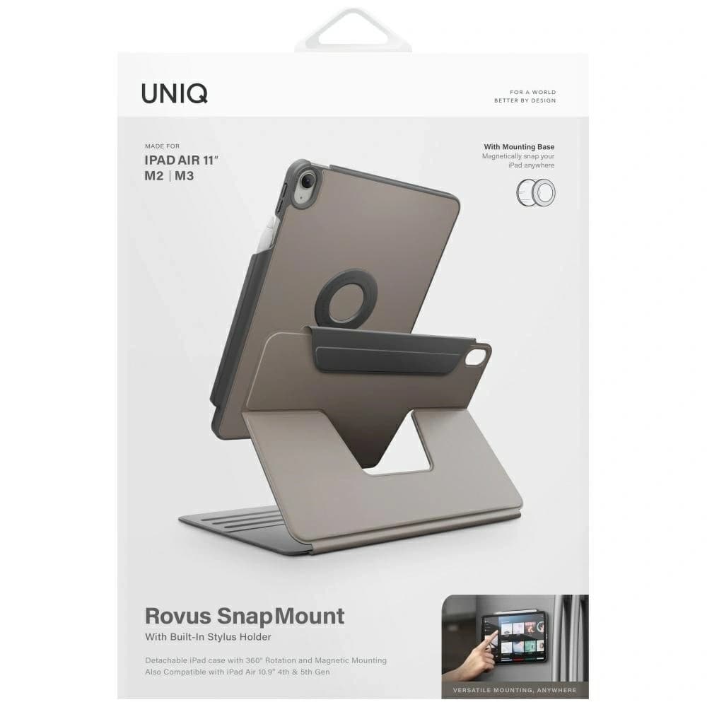 UNIQ Rovus Snapmount Magnetisch 360 Grad Rotierbar Abnehmbar Apple iPad Air 11" 2024 / 11" 2025 / iPad Air 10,9" 2022/2020 grau - 11
