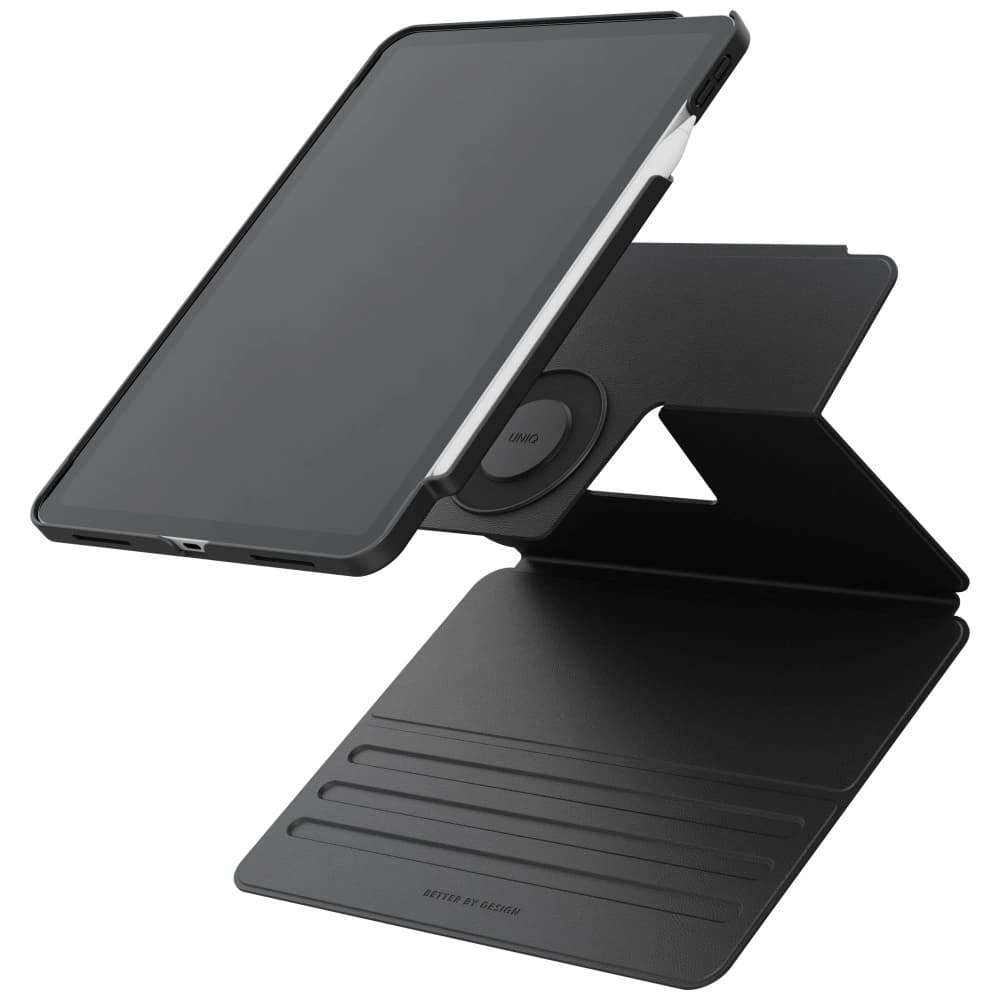 UNIQ Rovus Snapmount Magnetisch 360 Grad Rotierbar Abnehmbar Apple iPad Air 13" 2024 / 13" 2025 schwarz - 5