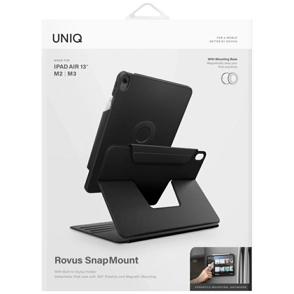 UNIQ Rovus Snapmount Magnetisch 360 Grad Rotierbar Abnehmbar Apple iPad Air 13" 2024 / 13" 2025 schwarz - 10