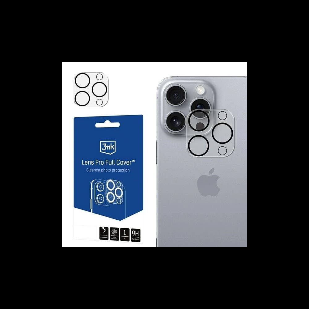 3MK Lens Pro Vollschutz für Apple iPhone 16 Pro / 16 Pro Max - 1