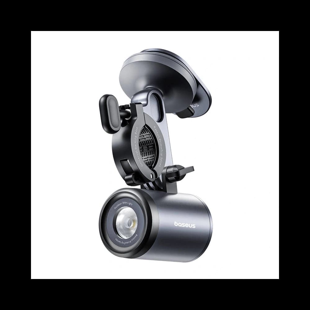 Uchwyt rowerowy Baseus PrimeTrip 2w1 uchwyt na telefon + latarka 600lm USB-C (czarny) - 1