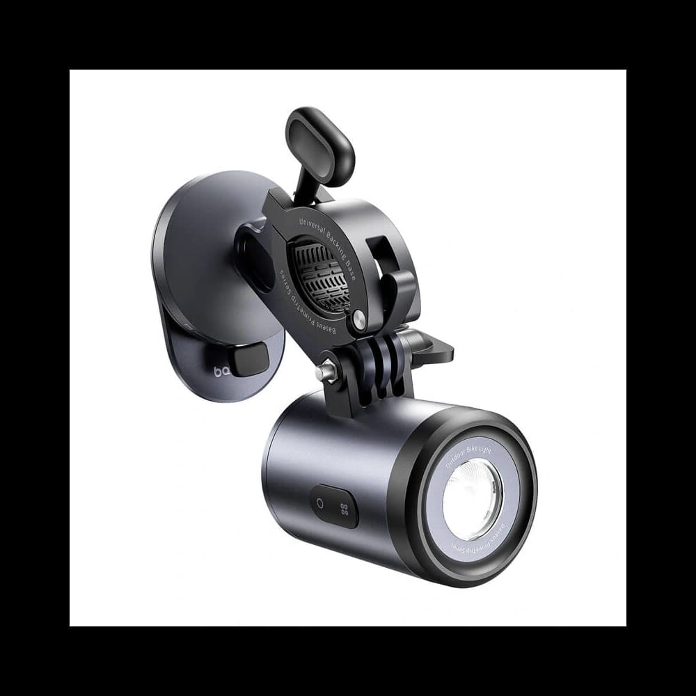 Uchwyt rowerowy Baseus PrimeTrip 2w1 uchwyt na telefon + latarka 600lm USB-C (czarny) - 2
