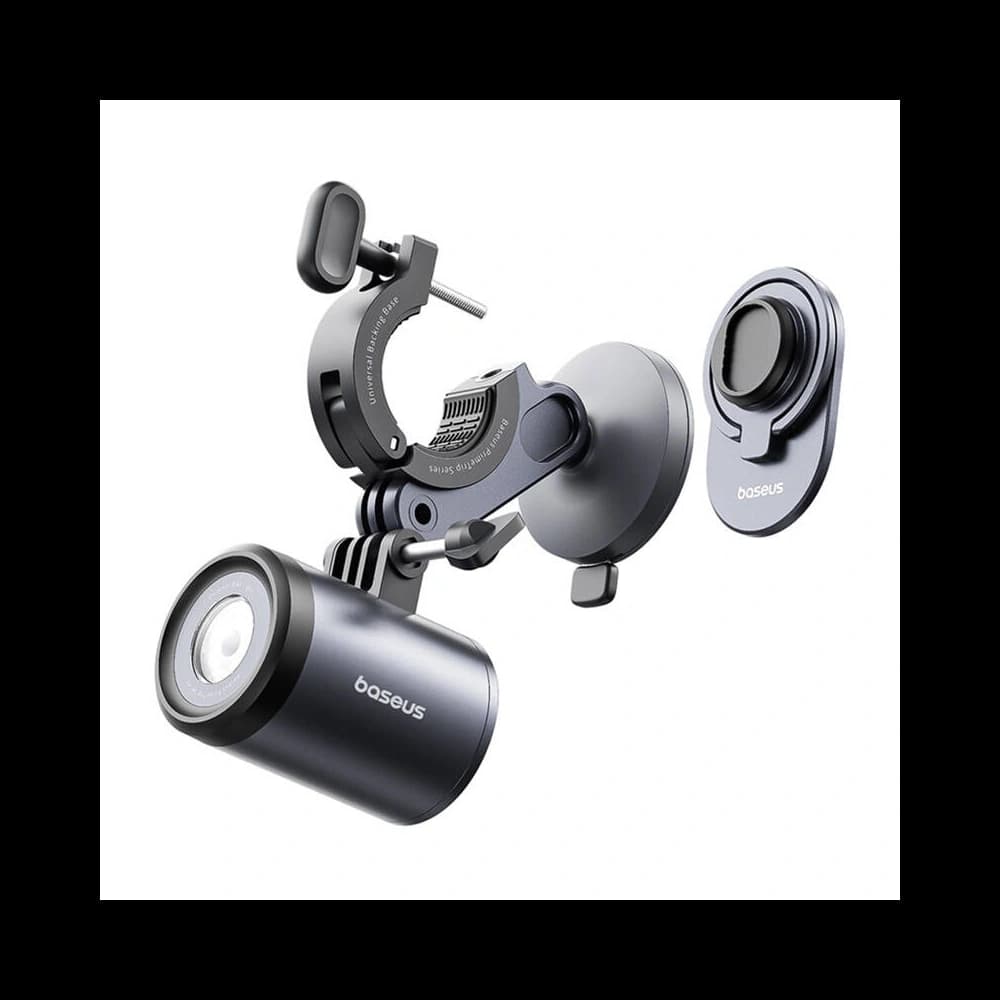 Uchwyt rowerowy Baseus PrimeTrip 2w1 uchwyt na telefon + latarka 600lm USB-C (czarny) - 4