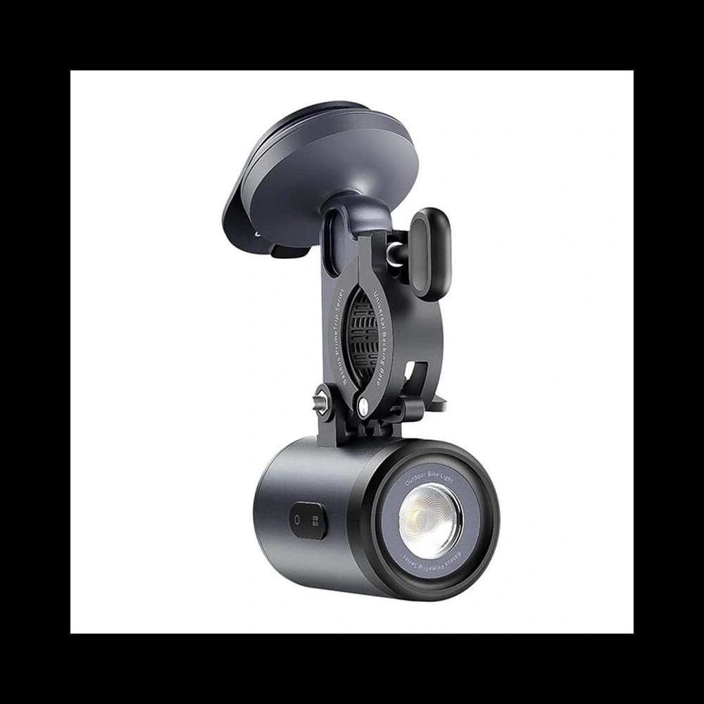 Uchwyt rowerowy Baseus PrimeTrip 2w1 uchwyt na telefon + latarka 600lm USB-C (czarny) - 6