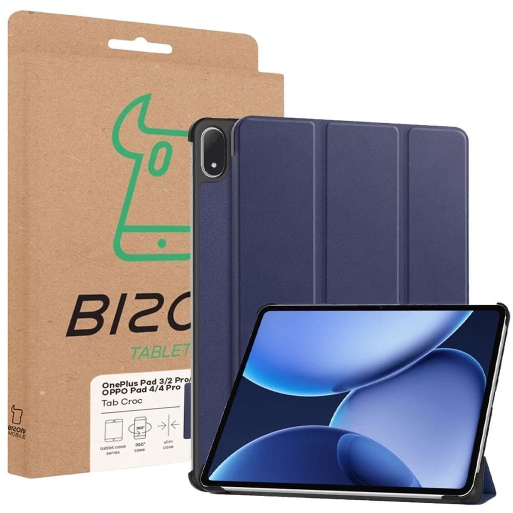 Bizon Case Tab Croc OnePlus Pad 3 / 2 Pro / OPPO Pad 4 / 4 Pro marineblau - 8