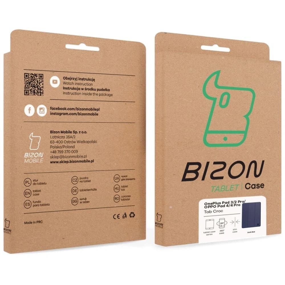 Bizon Case Tab Croc OnePlus Pad 3 / 2 Pro / OPPO Pad 4 / 4 Pro marineblau - 9