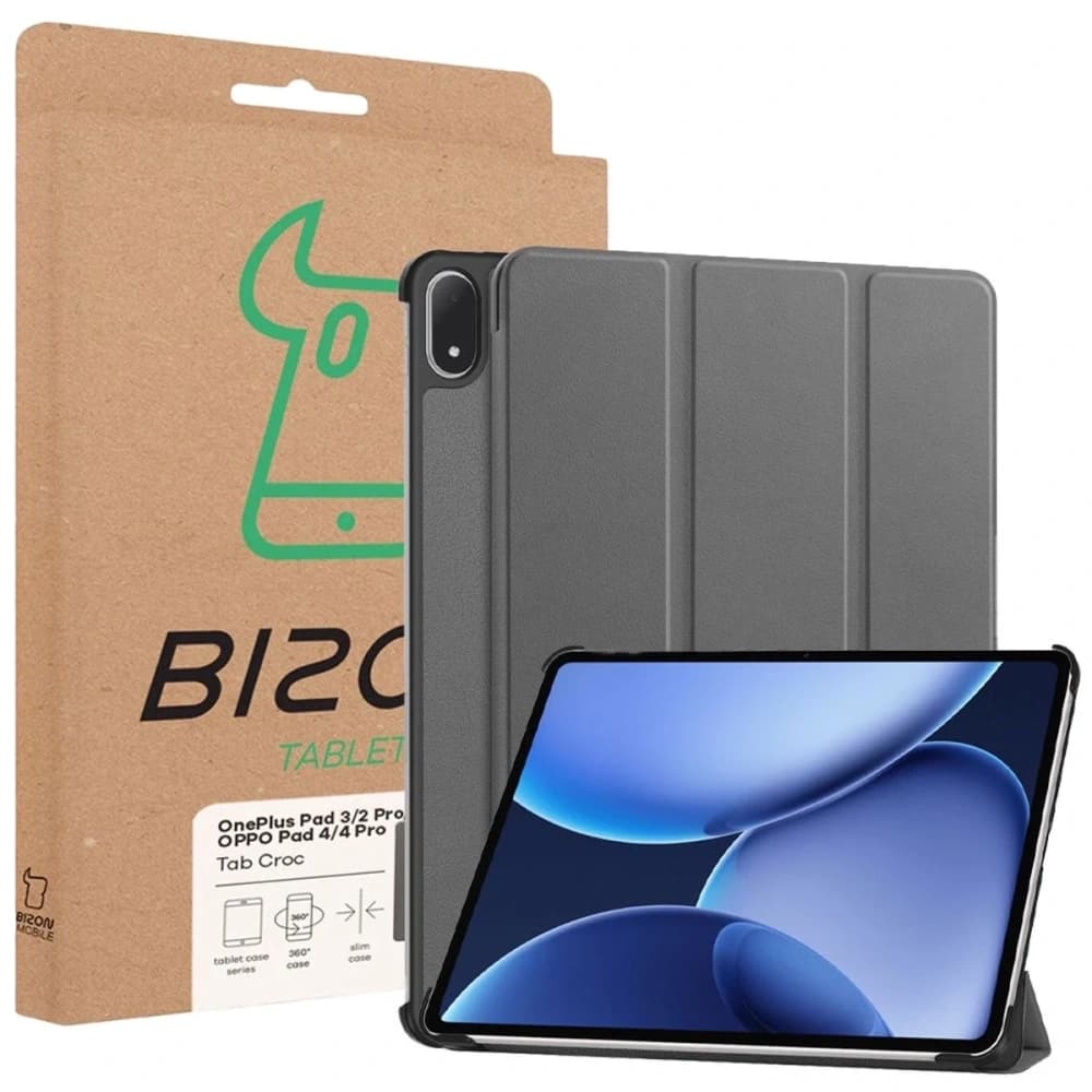 Bizon Case Tab Croc OnePlus Pad 3 / 2 Pro / OPPO Pad 4 / 4 Pro grau - 8