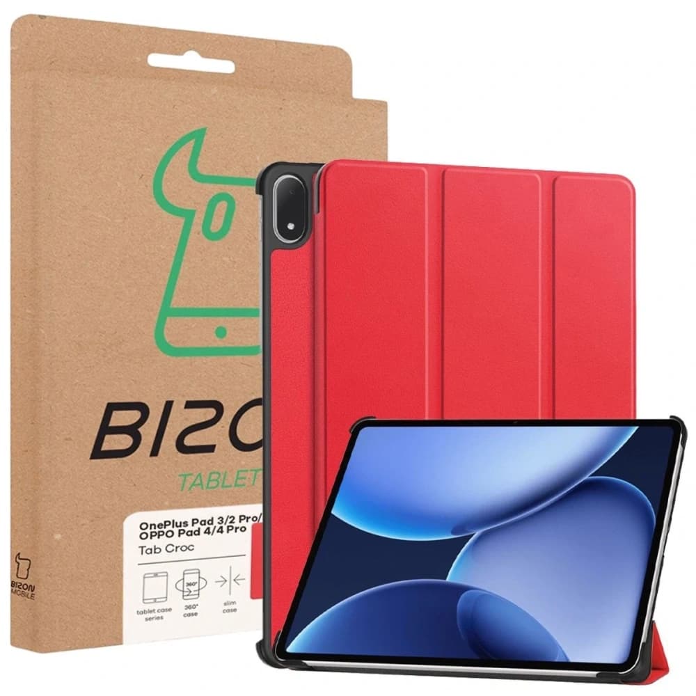 Bizon Case Tab Croc OnePlus Pad 3 / 2 Pro / OPPO Pad 4 / 4 Pro red - 8