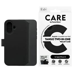 Etui z klapką CARE by PanzerGlass Feature Tango 2in1 Wallet MagSafe Apple iPhone 16 czarny