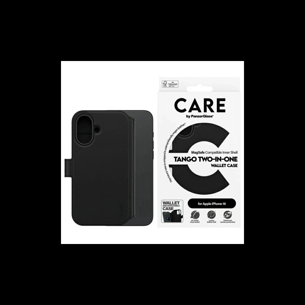 CARE von PanzerGlass Feature Tango 2in1 Wallet MagSafe Apple iPhone 16 schwarz - 1