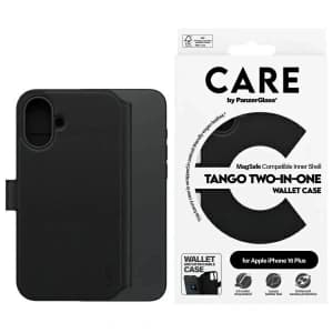 CARE von PanzerGlass Feature Tango 2in1 Wallet MagSafe für Apple iPhone 16 Plus schwarz