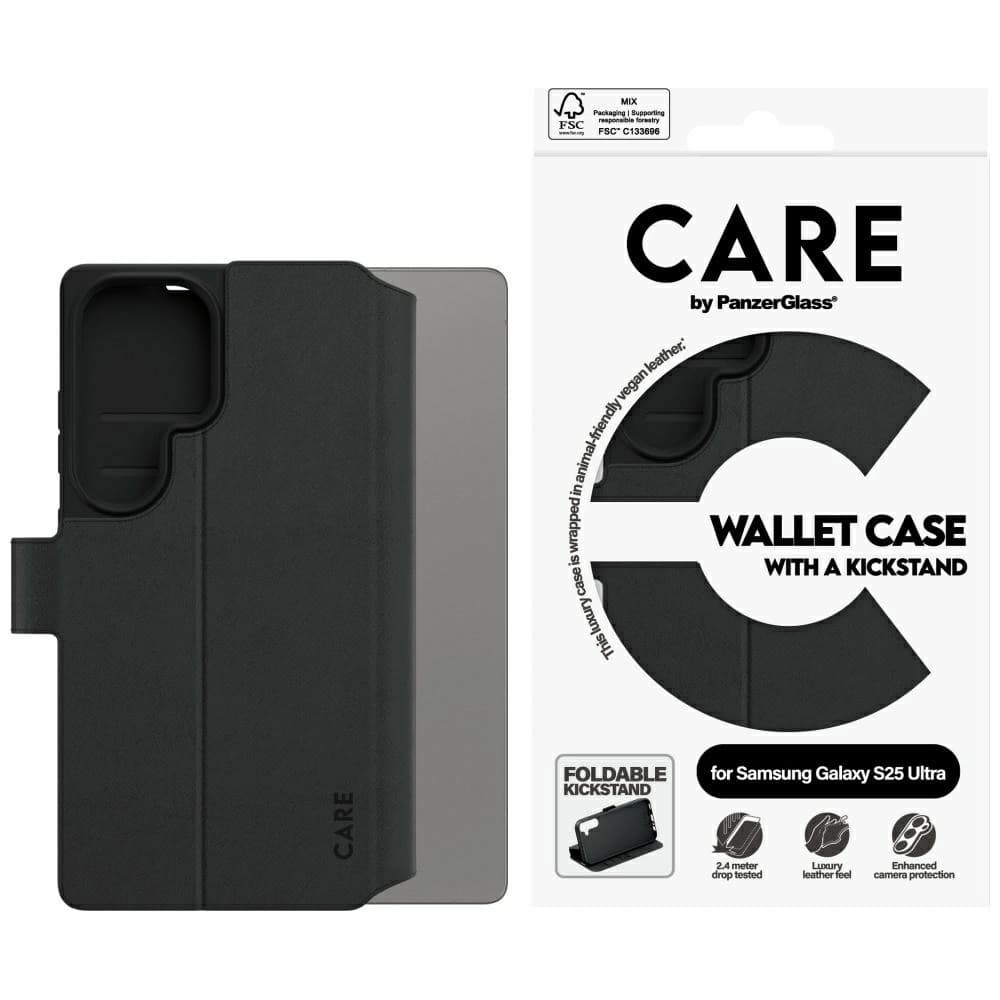 CARE von PanzerGlass Feature Wallet Kickstand Samsung Galaxy S25 Ultra schwarz - 1