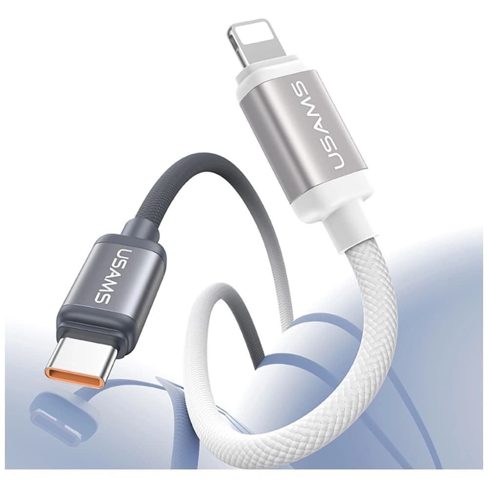 USAMS Bicolor Serie SJ757 PD 30W USB-C / Lightning Kabel 1,2 m schwarz-weiß - 4