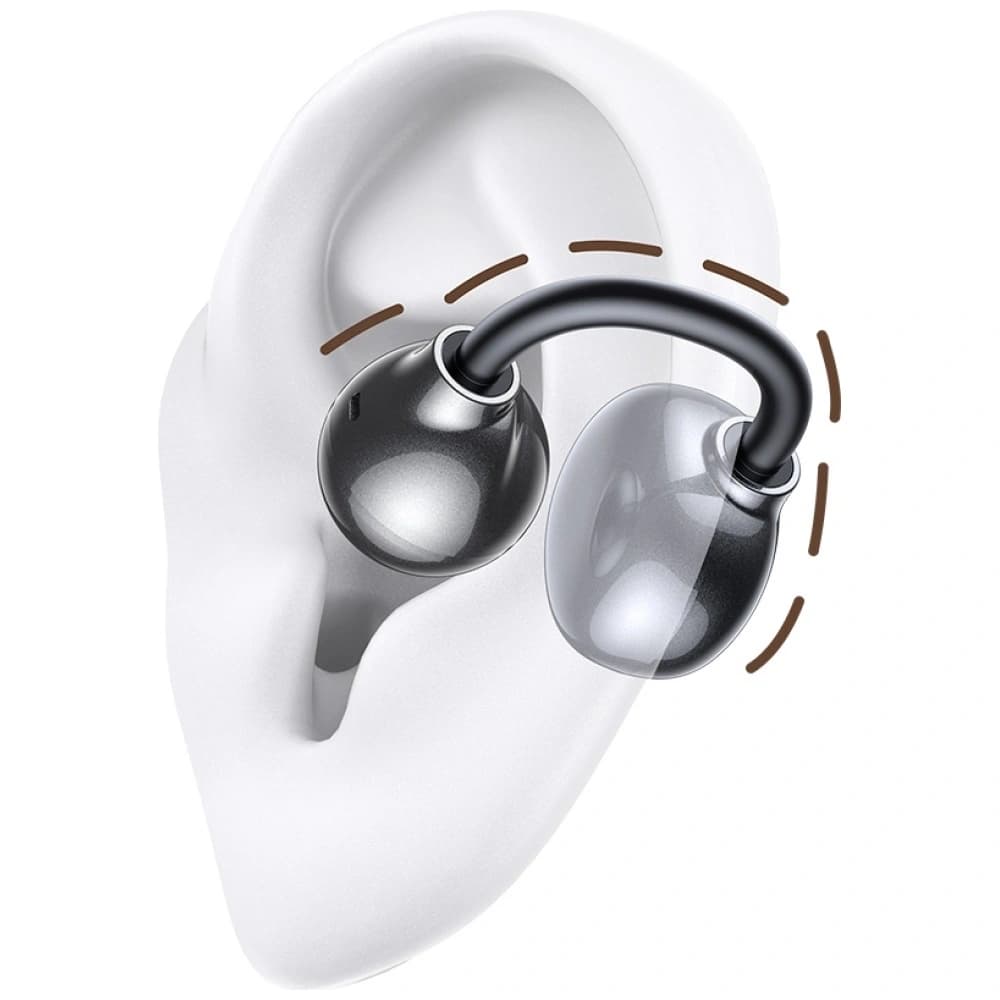 USAMS Echo R02 Drahtlose Clip-on Kopfhörer Bluetooth 5.3 (grau) - 7