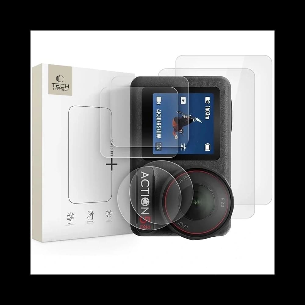 Tech-Protect Glass Fit+ DJI Osmo Action 5 Pro Clear [2 PACK] - 1