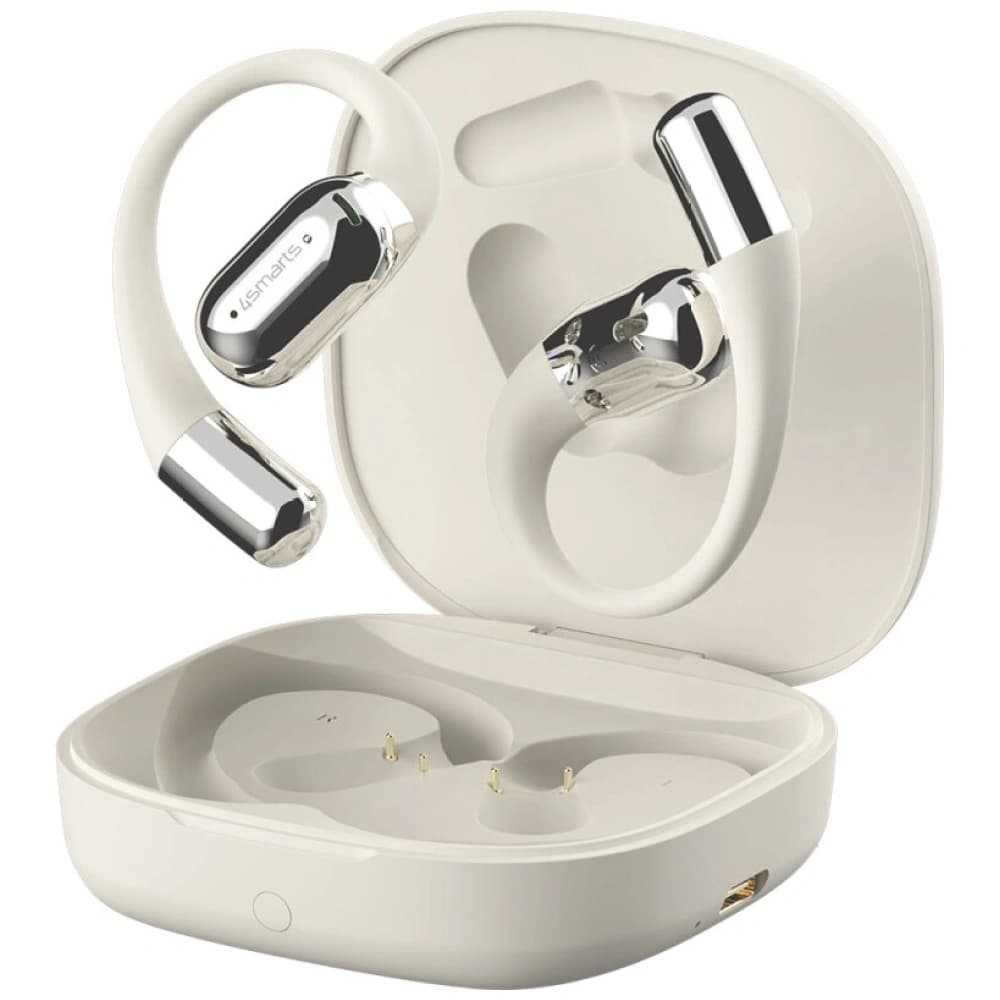 4smarts SkyBuds OWS Wireless Open-Ear Headphones Bluetooth 5.4 with AI Screen Beige - 3