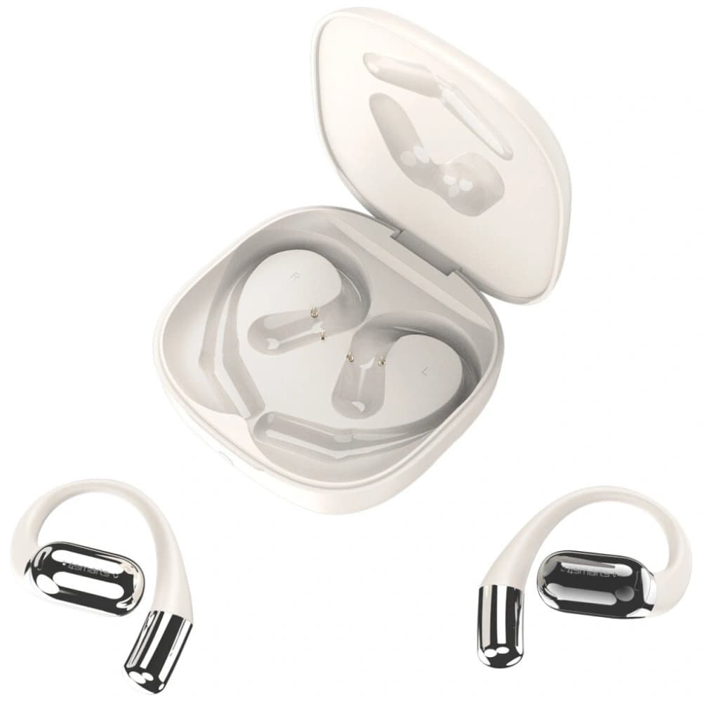 4smarts SkyBuds OWS Wireless Open-Ear Headphones Bluetooth 5.4 with AI Screen Beige - 4