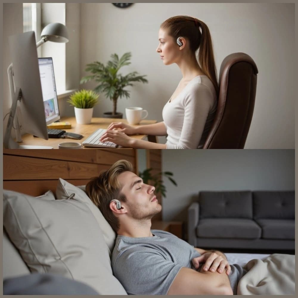 4smarts SkyBuds OWS Wireless Open-Ear Headphones Bluetooth 5.4 with AI Screen Beige - 7