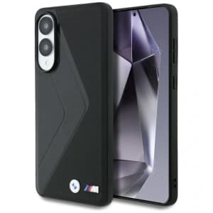 BMW Leather Oversized Stripes MagSafe Samsung Galaxy S25 Edge black