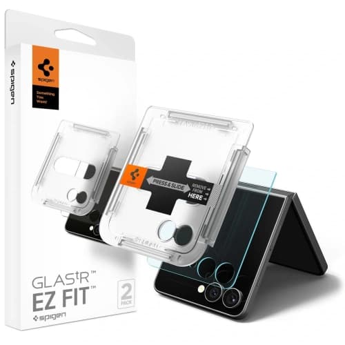 Spigen Glas.tr ez Fit HD Samsung Galaxy Z Flip 7 Clear [2 PACK]