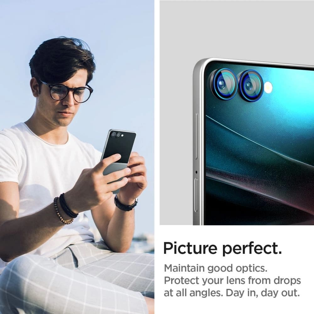 Spigen Optik Pro HD Glas.tr ez Fit Kamera Schutz Samsung Galaxy Z Flip 7 Schwarz [2 PACK] - 8