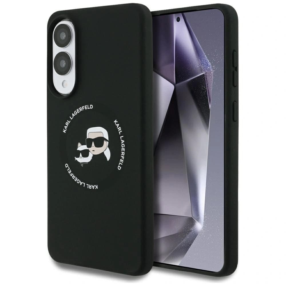 Karl Lagerfeld Silicone Double Heads And Circle MagSafe Samsung Galaxy S25 Edge black - 1