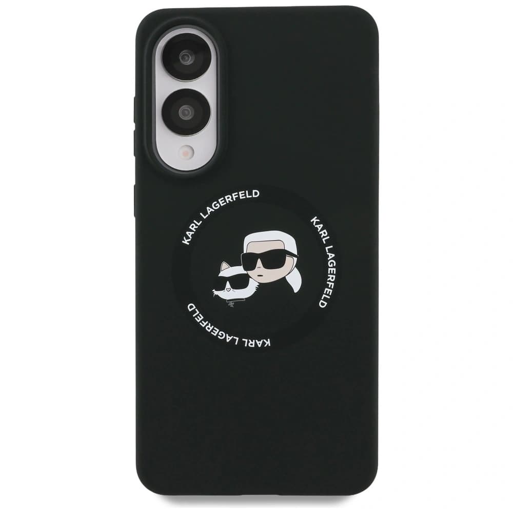 Karl Lagerfeld Silicone Double Heads And Circle MagSafe Samsung Galaxy S25 Edge black - 3