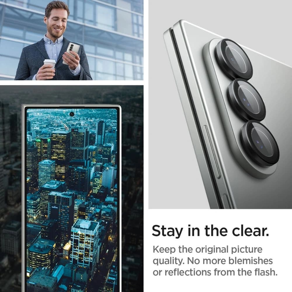 Spigen Optik Pro HD Glas.tr ez Fit Kamera Schutz Samsung Galaxy Z Fold 7 Schwarz [2 PACK] - 8