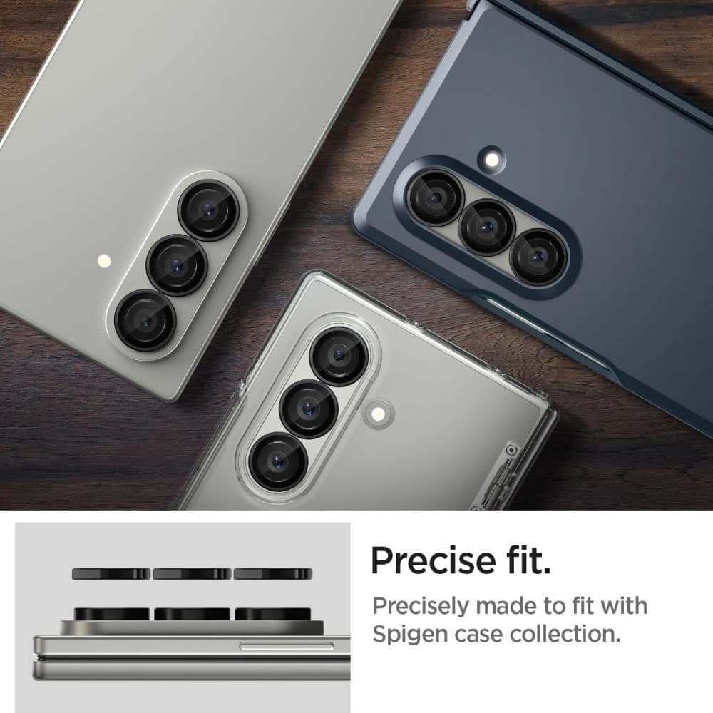 Spigen Optik Pro HD Glas.tr ez Fit Kamera Schutz Samsung Galaxy Z Fold 7 Schwarz [2 PACK] - 10