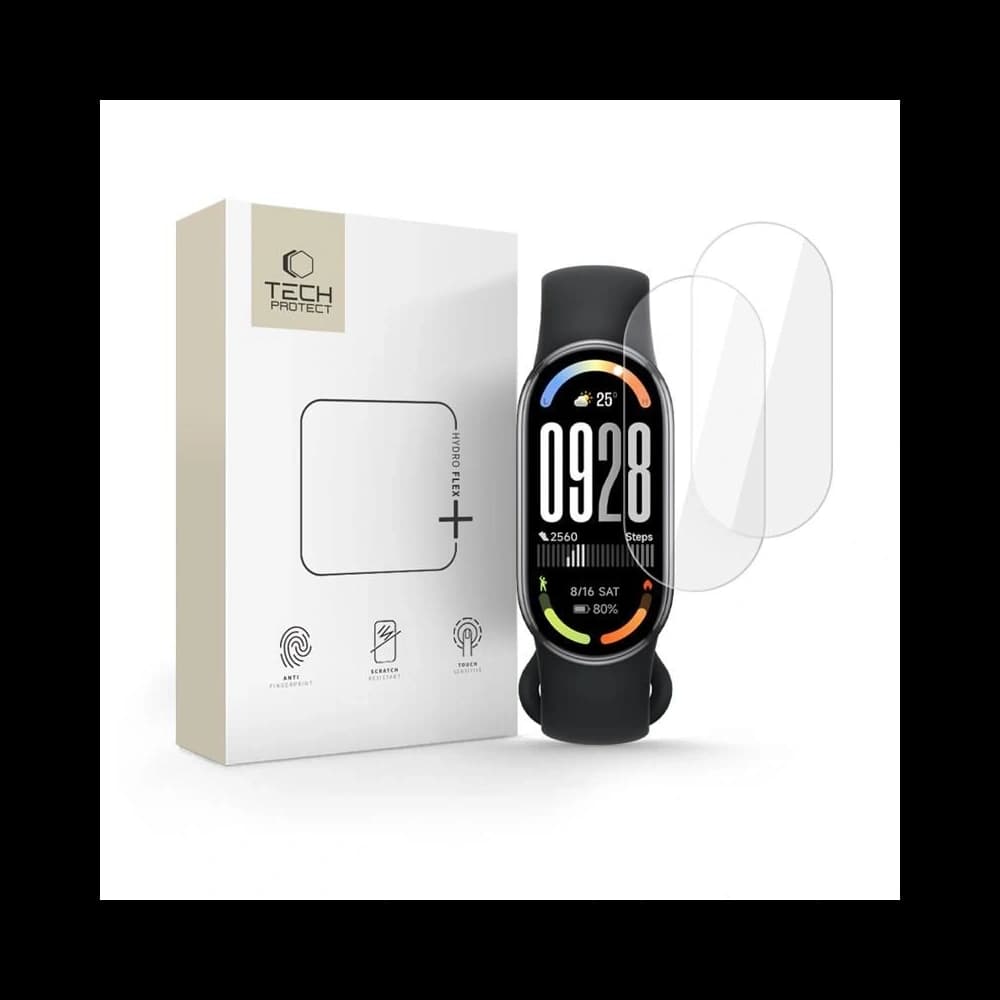 Folia HydroŻelowa Tech-protect Hydro Flex+ 2-pack Xiaomi Smart Band 8 / 9 / 10 / Nfc Clear - 1