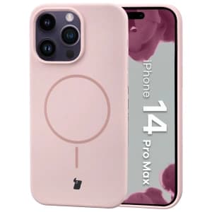 Bizon Soft Case Magnetisch für Apple iPhone 14 Pro Max in Hellrosa