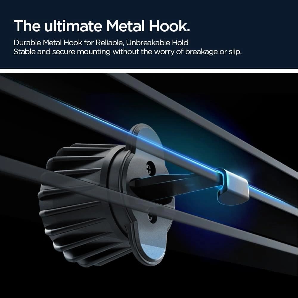 Uchwyt samochodowy na kokpit / do kratki Spigen MFT13 Magnetic MagSafe Dashboard & Vent Car Mount Silver - 7