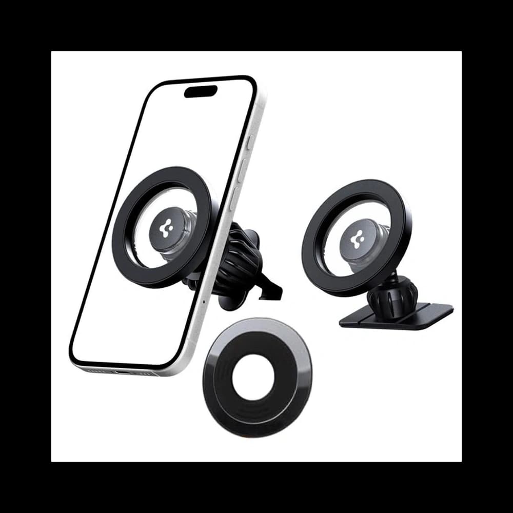 Uchwyt samochodowy na kokpit / do kratki Spigen MFT13 Magnetic MagSafe Dashboard & Vent Car Mount Black - 1