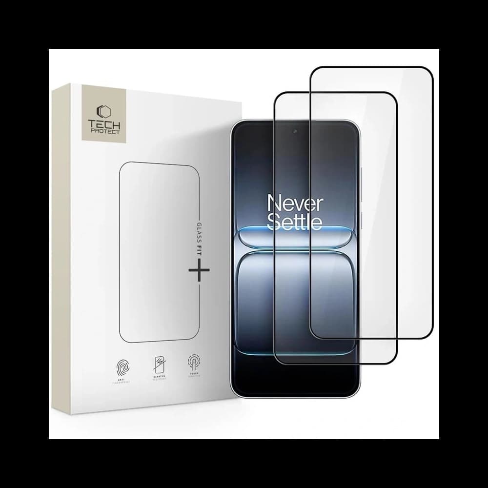 SzkŁo Hartowane Tech-protect Glass Fit+ 2-pack Oneplus Nord 5 Black - 1
