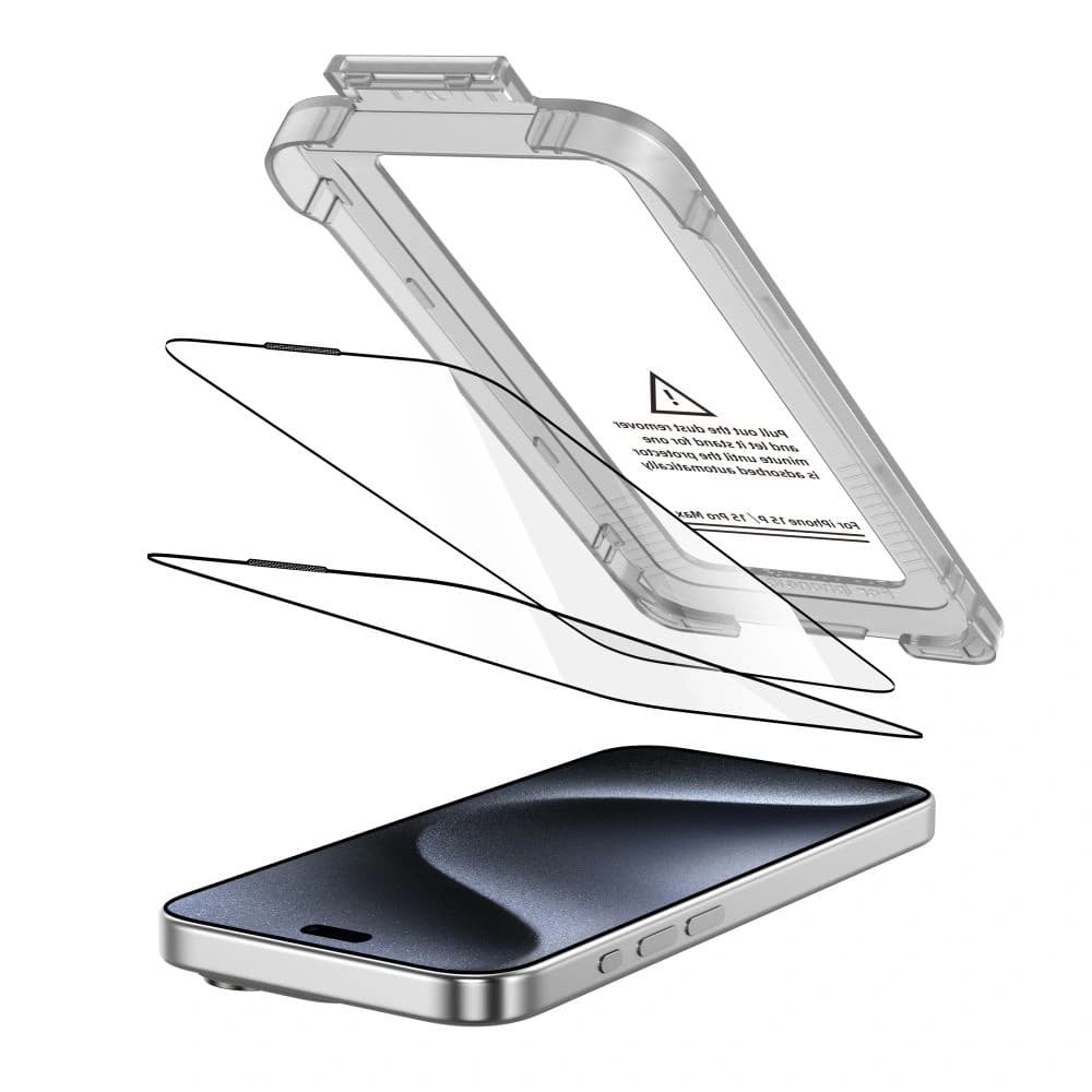 Tech-Protect Quick Set+ Apple iPhone 15 Pro Schwarz [2 STÜCK] - 2