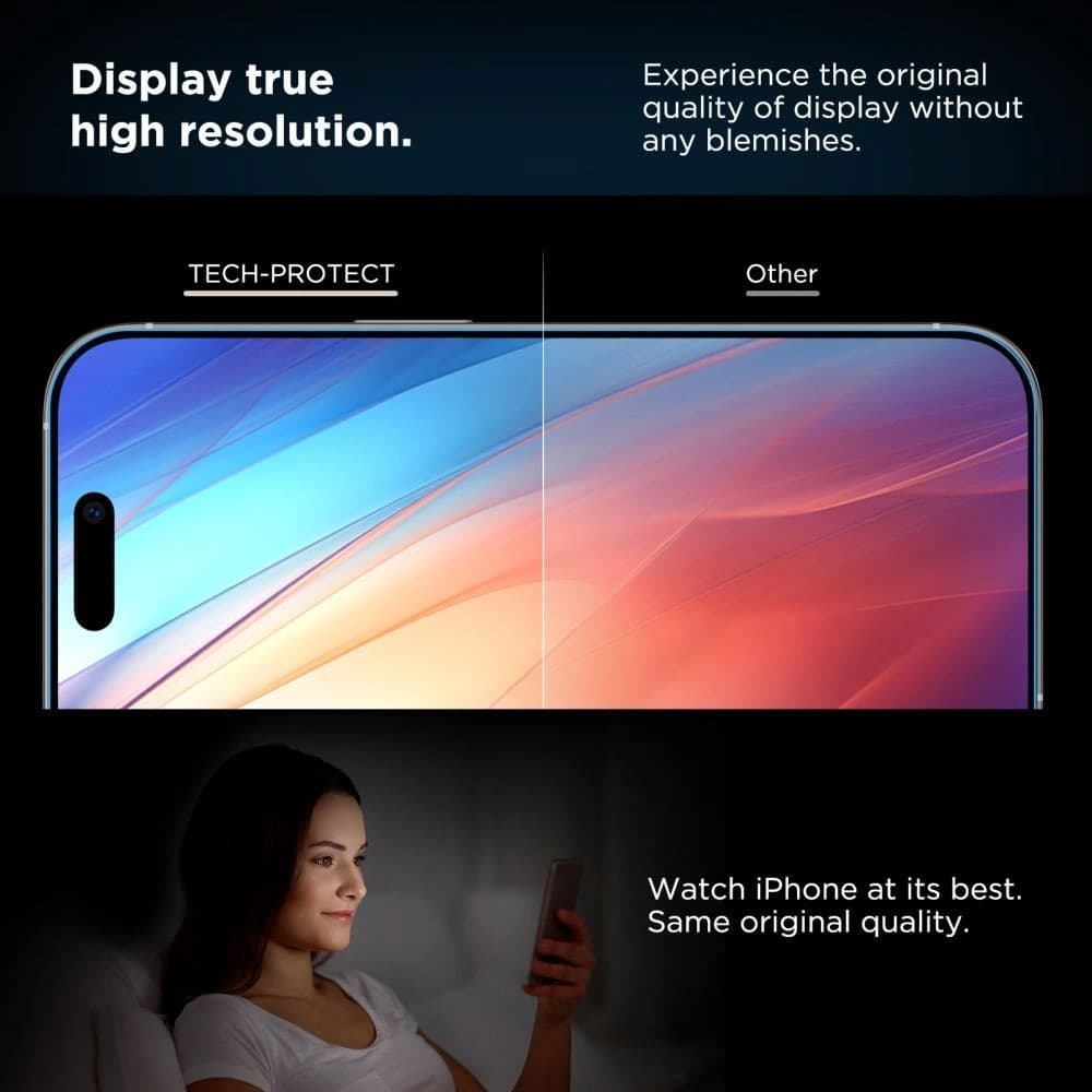 Tech-Protect Quick Set+ Apple iPhone 15 Pro Schwarz [2 STÜCK] - 3