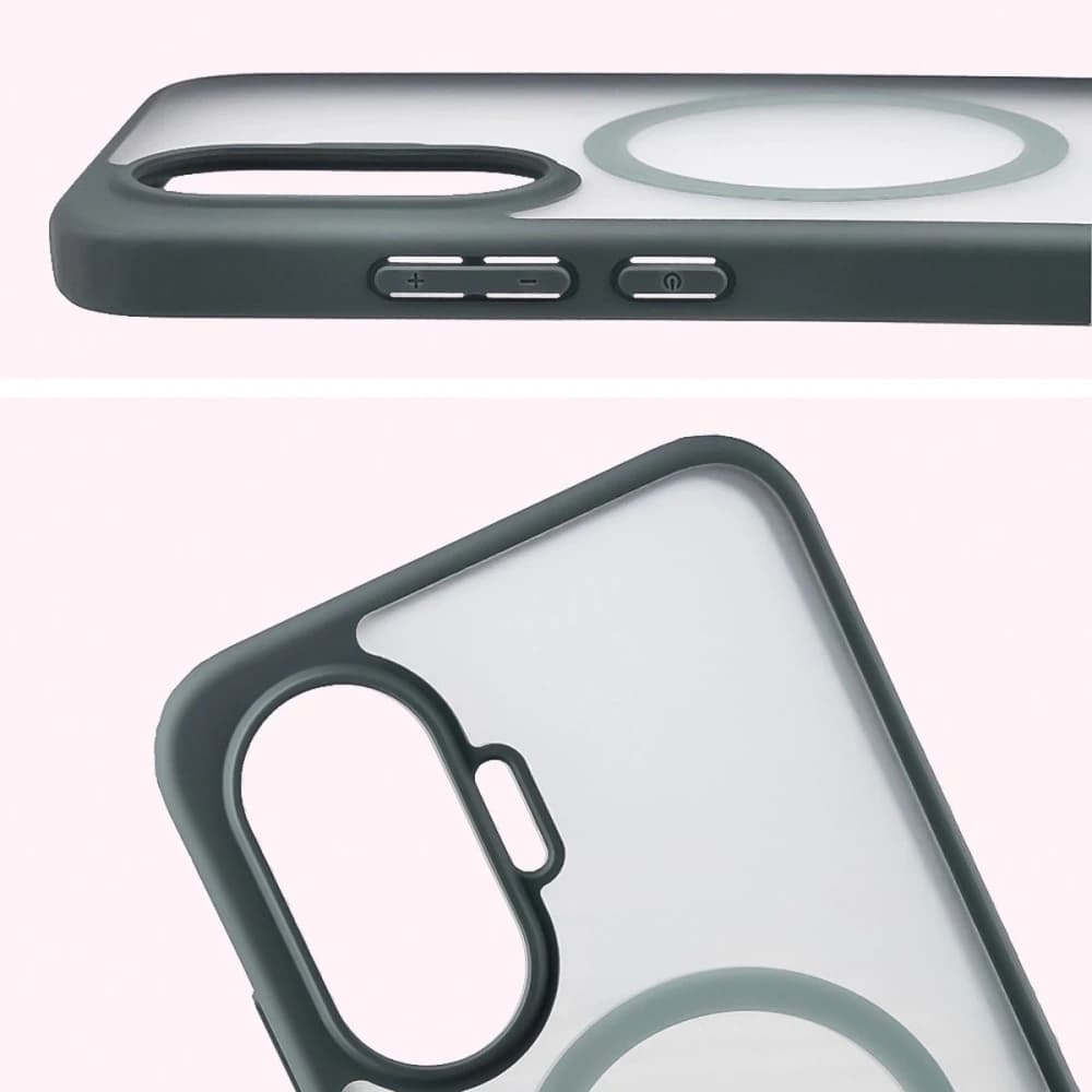 Etui z pierścieniem magnetycznym Bizon Case MatteO do Xiaomi POCO F7 przydymione-szare - 4