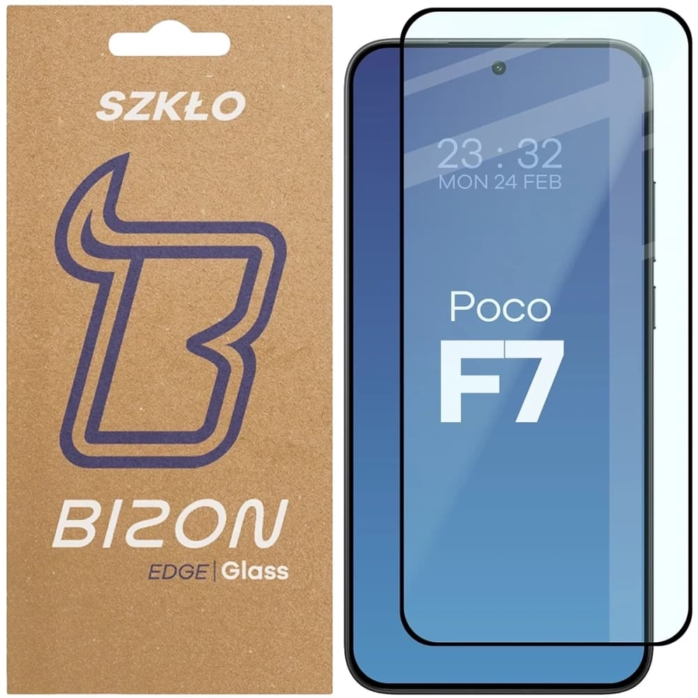 Bizon Glass Edge 2 Xiaomi POCO F7 black frame - 1