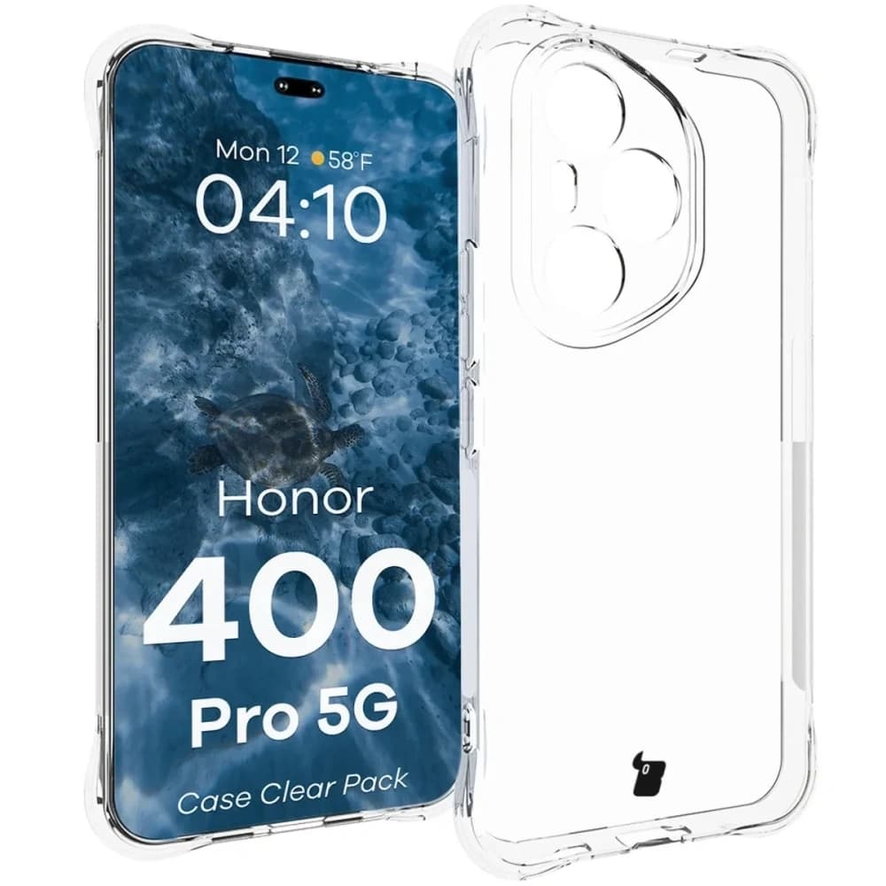 Bizon Case Clear Pack Hülle + 2x Displayschutzfolie für Honor 400 Pro - 3