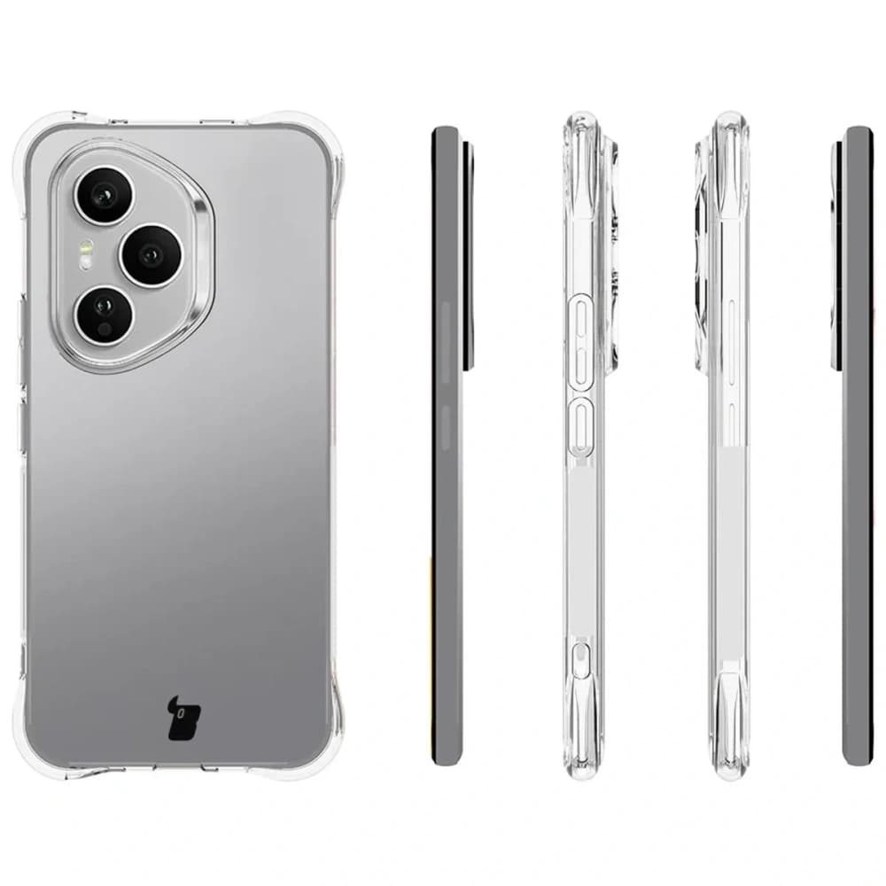 Bizon Case Clear Pack Hülle + 2x Displayschutzfolie für Honor 400 Pro - 4