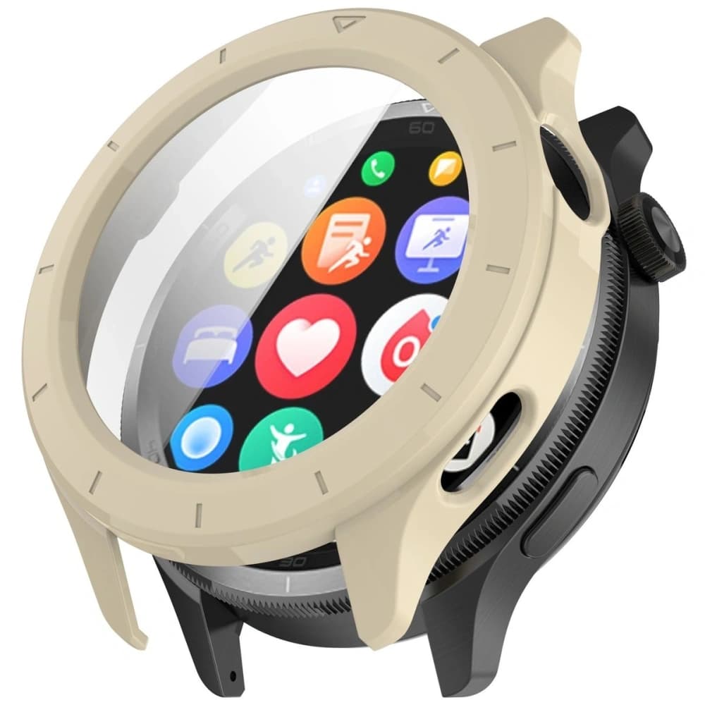 Bizon Case+Glass Watch Xiaomi Watch S4 beige - 4
