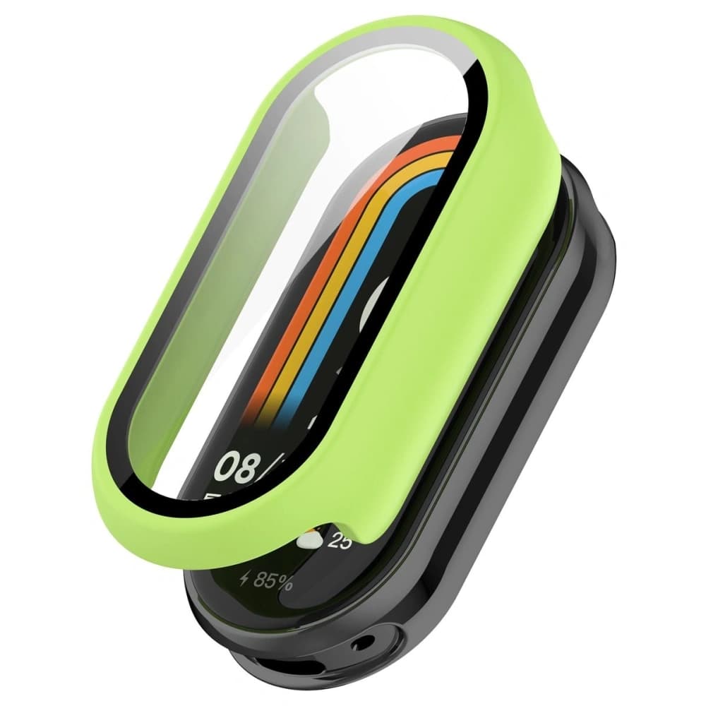 Bizon Case+Glass Watch Xiaomi Smart Band 10 light green - 4