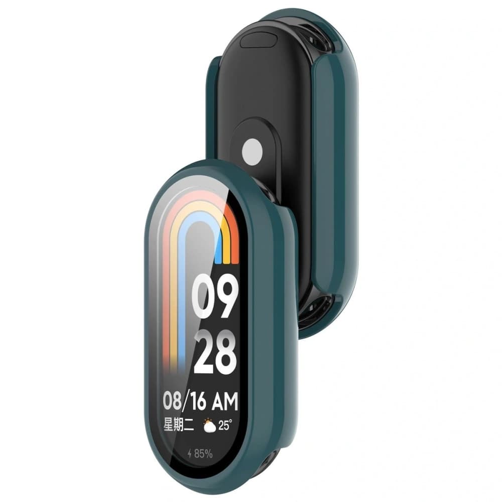 Bizon Case+Glass Watch Xiaomi Smart Band 10 dark green - 1