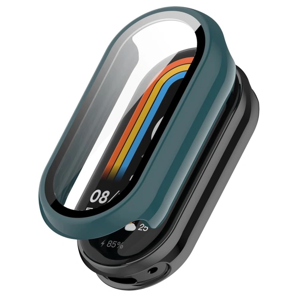 Bizon Case+Glass Watch Xiaomi Smart Band 10 dark green - 5